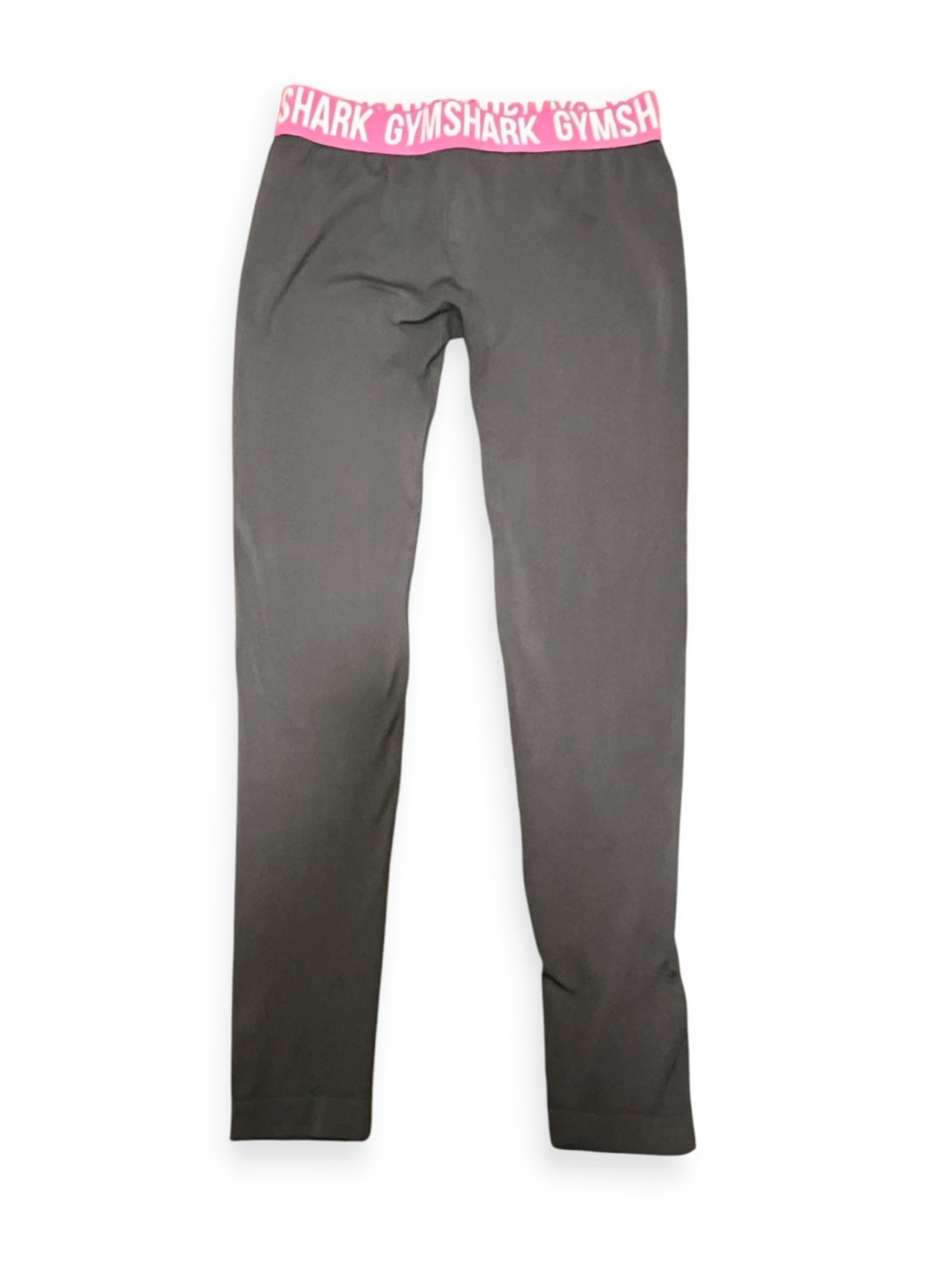 Gymshark Leggings Dark Grey Pink Waistband M